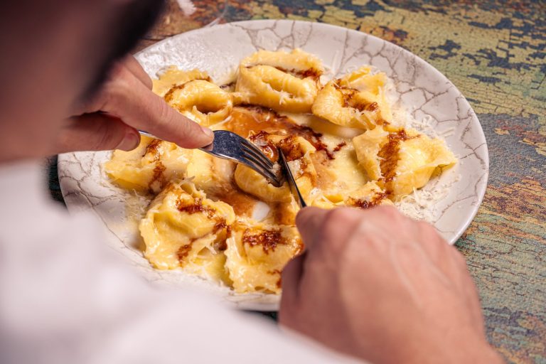 Tortelloni di mascarpone con parmigiano e balsamico di Modena